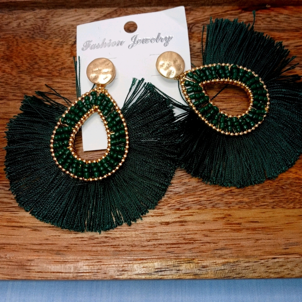Dazzling Green Earrings